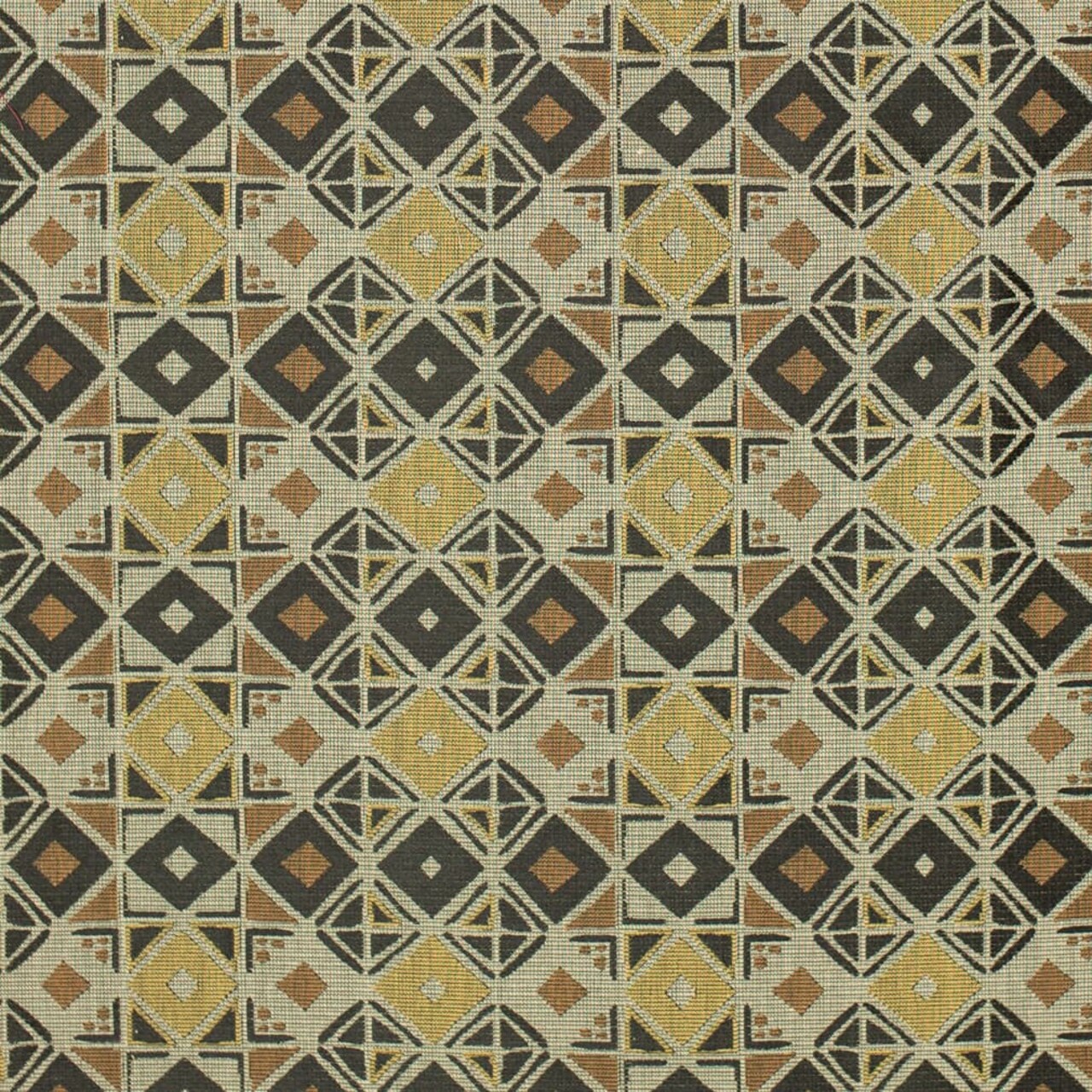 Raven - Black Abstract Geometric Upholstery Fabric 54 Inches"